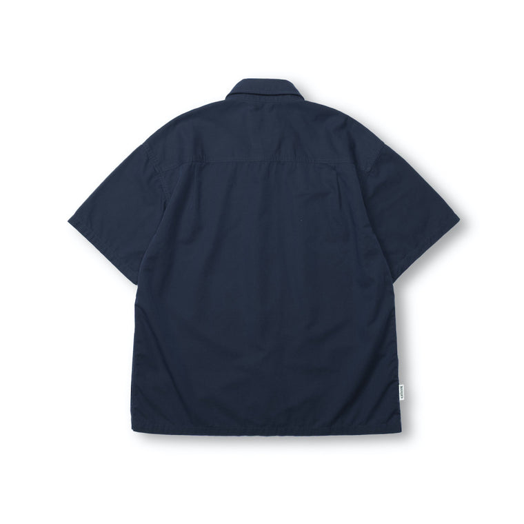 MADNESS MADRIDER FABRIC PATCHED RACING SHIRT-NAVY