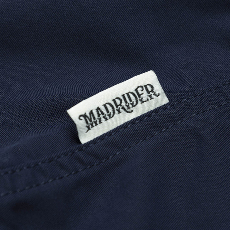 MADNESS MADRIDER FABRIC PATCHED RACING SHIRT-NAVY