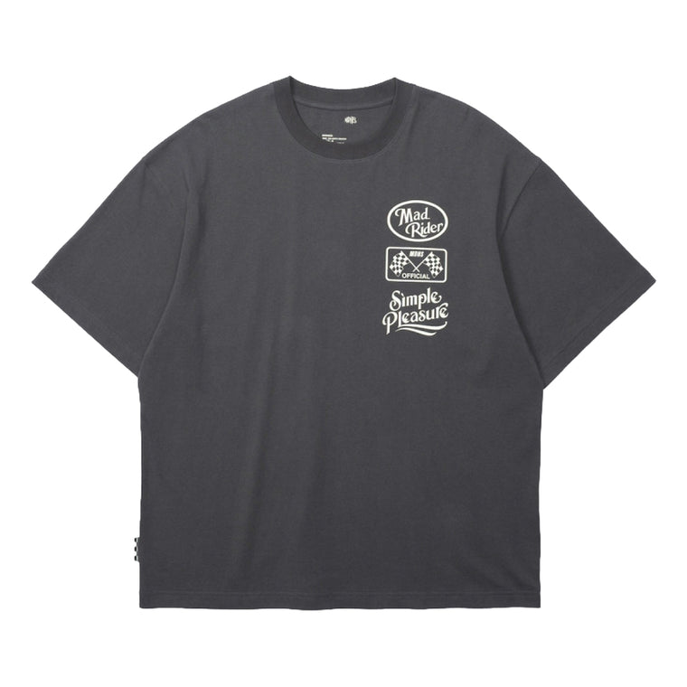 MADNESS MADRIDER PRINT TEE-CHARCOAL
