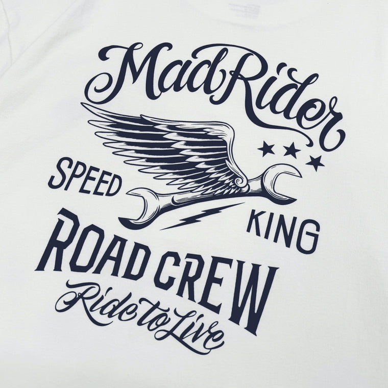 MADNESS MADRIDER PRINT TEE-WHITE