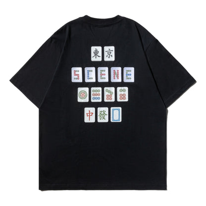 SCENE BY ICE FIRE MAHJONG TEE-BLACK