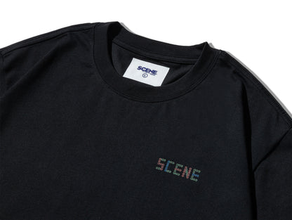 SCENE BY ICE FIRE MAHJONG TEE-BLACK