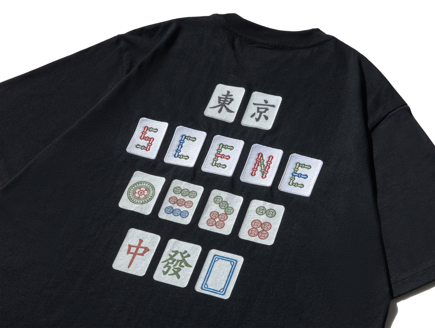 SCENE BY ICE FIRE MAHJONG TEE-BLACK