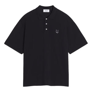 MAISON KITSUNE M BOLD FOX HEAD PATCH OVERSIZE POLO
-BLACK