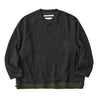 WHITE MOUNTAINEERING MELANGE WIDE RAGLAN PULLOVER-BLACK