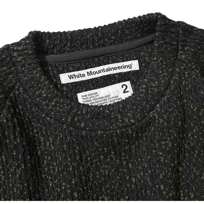 WHITE MOUNTAINEERING MELANGE WIDE RAGLAN PULLOVER-BLACK