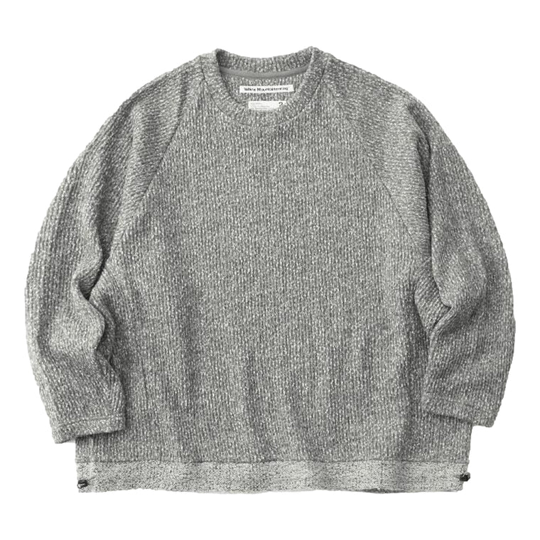 WHITE MOUNTAINEERING MELANGE WIDE RAGLAN PULLOVER-GREY