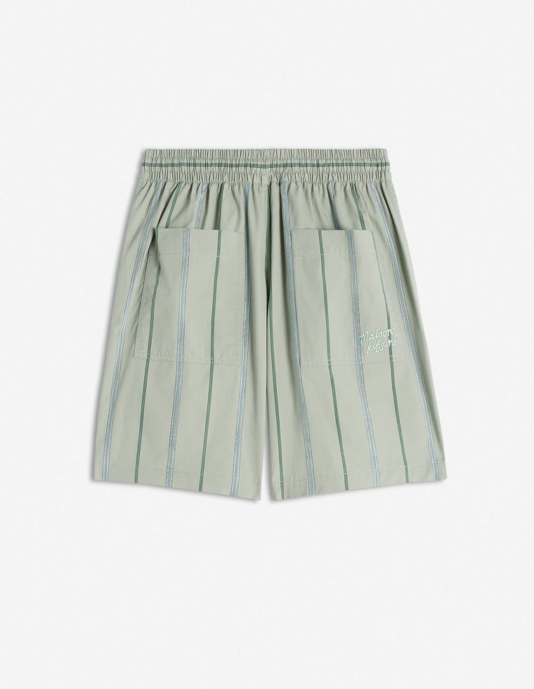 MAISON KITSUNE M ELASTICATED SHORTS-VERT-DE-GRIS