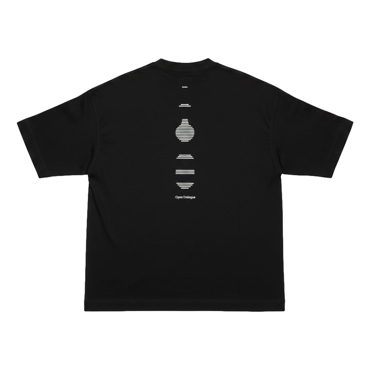 OPEN DIALOGUE GRAPHIC VASE T-SHIRT-BLACK