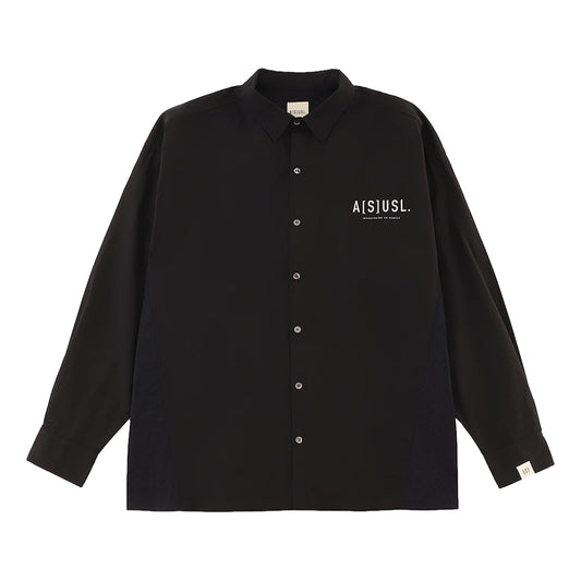 A[S]USL MESH PANEL SHIRT-BLACK