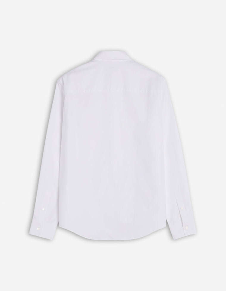 MAISON KITSUNE M FOX HEAD EMBROIDERY CASUAL SHIRT-WHITE