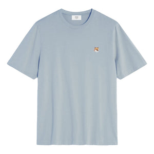 MAISON KITSUNE M FOX HEAD PATCH REGULAR TEE-SHIRT-BLUE
