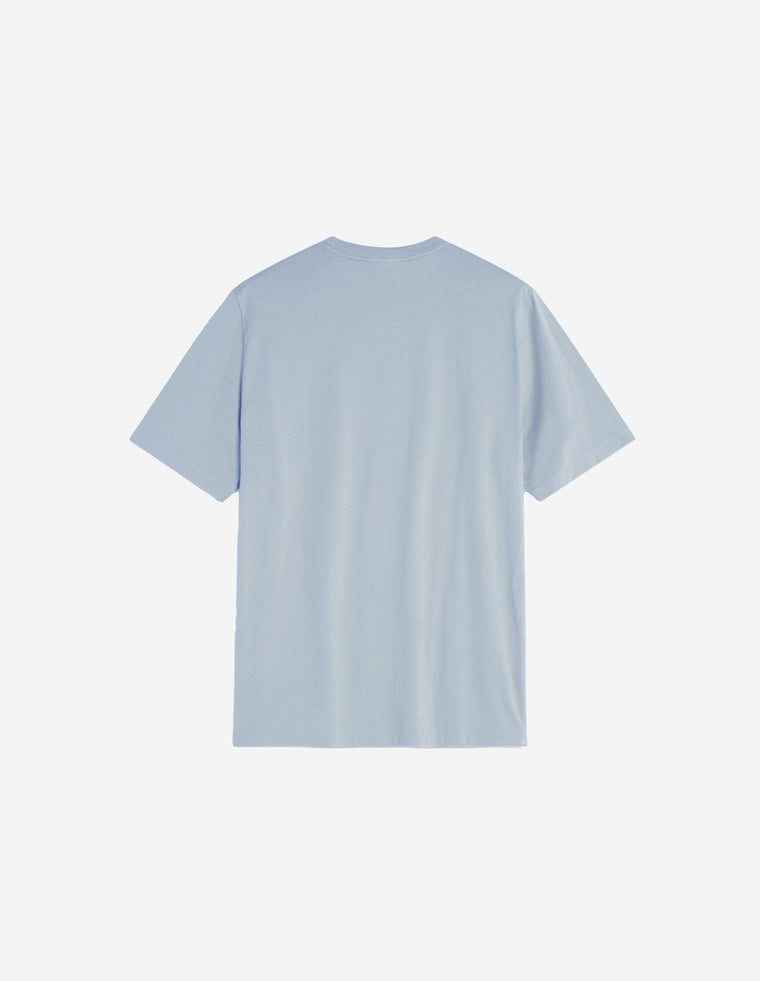 MAISON KITSUNE M FOX HEAD PATCH REGULAR TEE-SHIRT-BLUE
