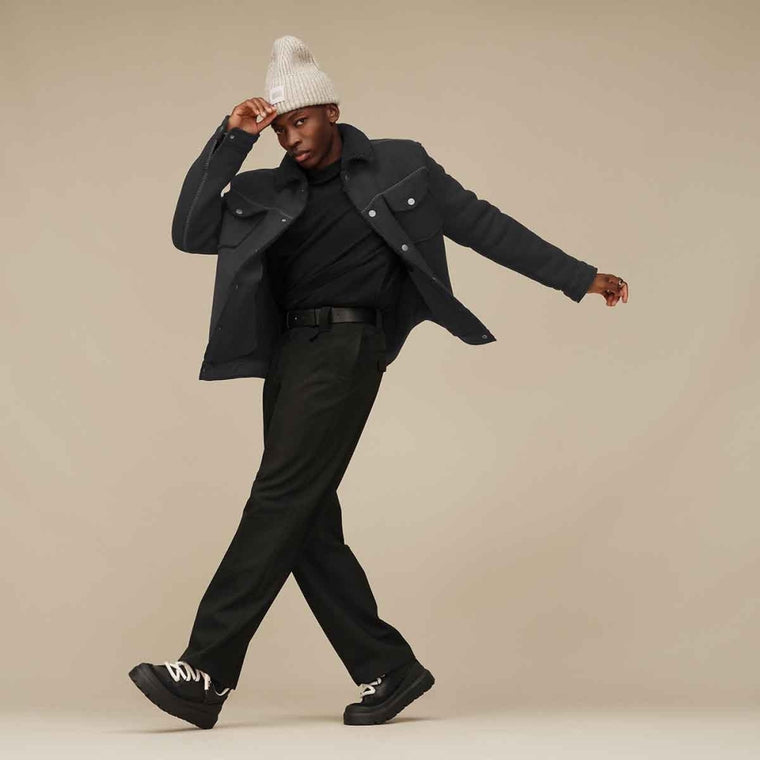 UGG M HERITAGE UTILITY SNEAKER-BLACK