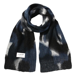 AND WANDER MIX COLOR SHAGGY KNIT STOLE-BLACK MIX