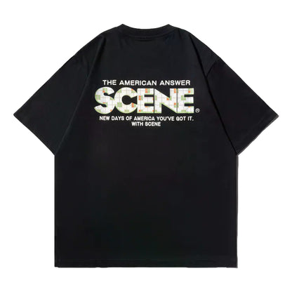 SCENE BY ICE FIRE MOSAIC TEE-BLACK