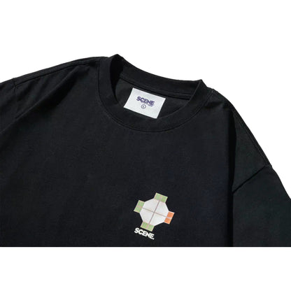 SCENE BY ICE FIRE MOSAIC TEE-BLACK