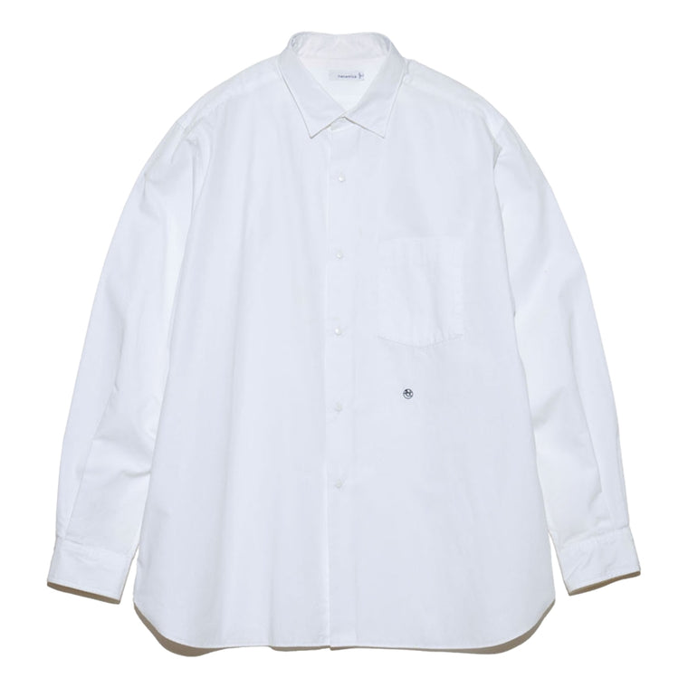 Nanamica M REGULAR COLLAR WIND SHIRT-WHITE