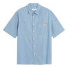 MAISON KITSUNE M RELAXED SHORT SLEEVE SHIRT-INDIGO