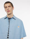 MAISON KITSUNE M RELAXED SHORT SLEEVE SHIRT-INDIGO