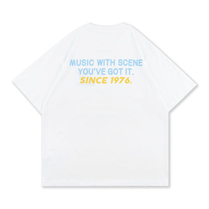 SCENE BY ICE FIRE RETRO 80'S GRAPHIC TEE 04 // WHITE (STV)-WHITE