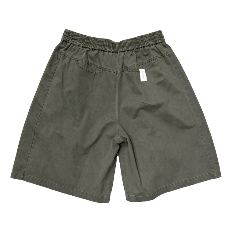 ARCHIVAL REINVENT MUD DYE SHORTS-GREEN