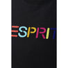 ESPRIT MULTICOLOUR EMBROIDERED LOGO T-SHIRT（WOMEN'S）-DARK GREY