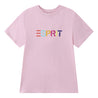 ESPRIT MULTICOLOUR EMBROIDERED LOGO T-SHIRT（WOMEN'S）-PINK