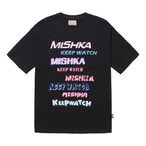 MISHKA W MULTI KEEP WATCHPRINTED T-SHIRT-BLACK