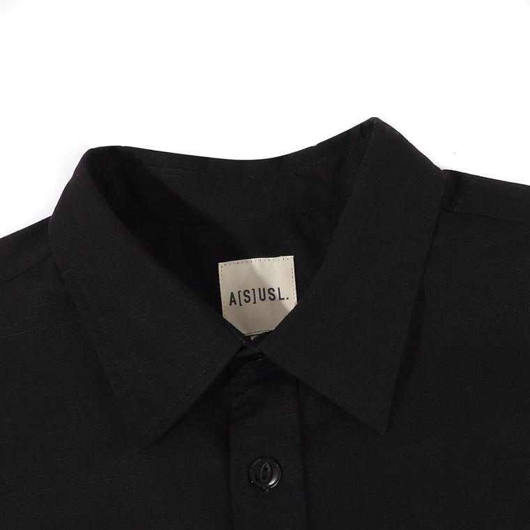 A[S]USL MULTI POCKETS RIBSTOP SHIRT-BLACK