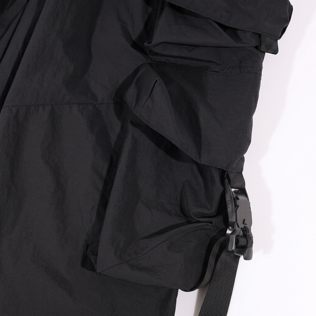 A[S]USL MULTI POCKETS BALLOON PANTS-BLACK