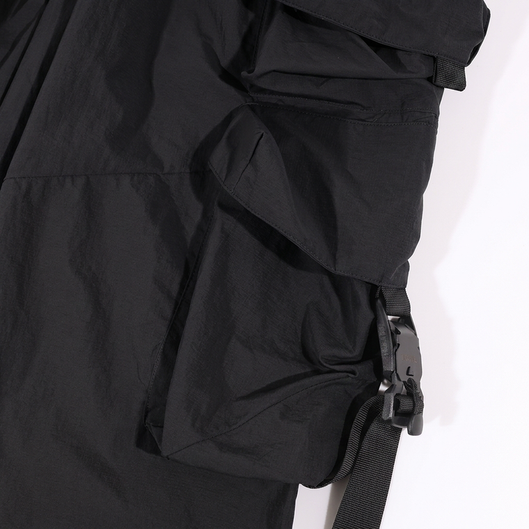 A[S]USL MULTI POCKETS BALLOON PANTS-BLACK