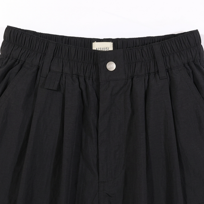 A[S]USL MULTI POCKETS BALLOON PANTS-BLACK