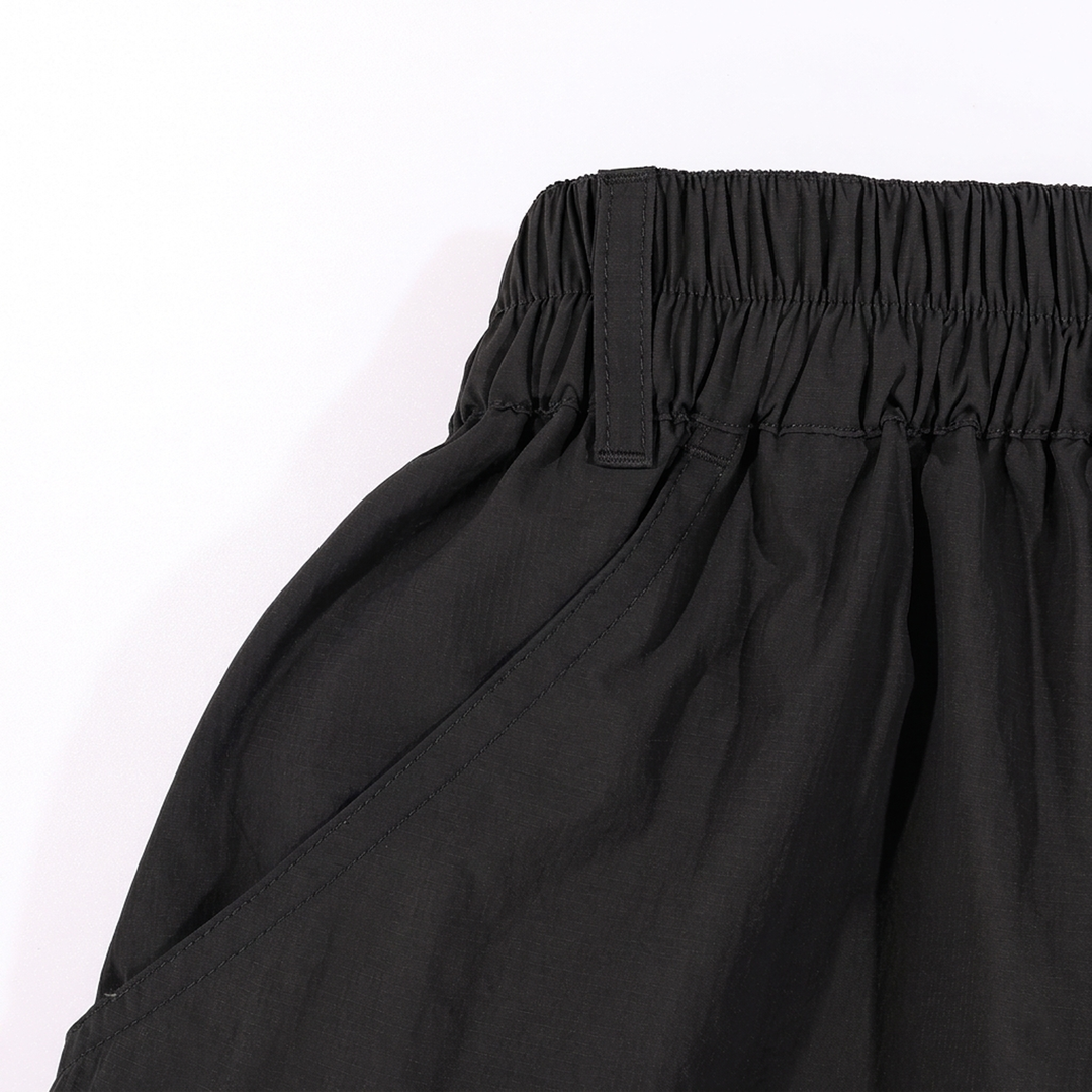 A[S]USL MULTI POCKETS BALLOON PANTS-BLACK