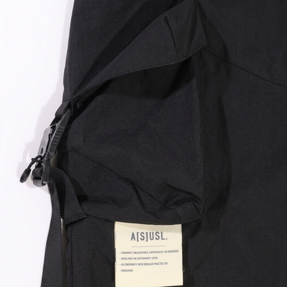 A[S]USL MULTI POCKETS BALLOON PANTS-BLACK