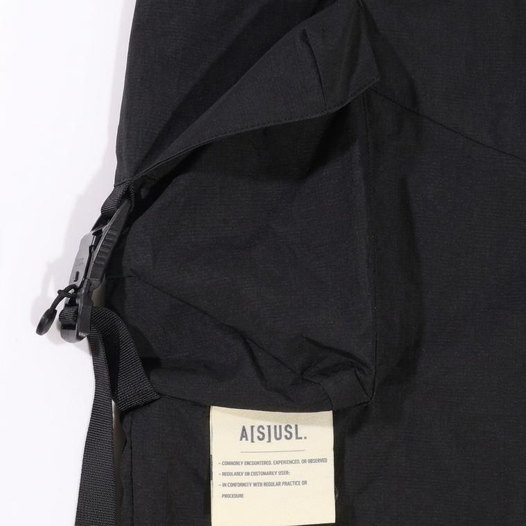 A[S]USL MULTI POCKETS BALLOON PANTS-BLACK