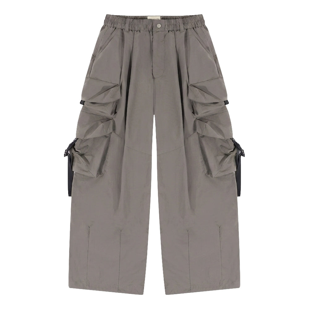 A[S]USL MULTI POCKETS BALLOON PANTS-GREY