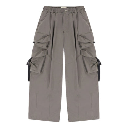 A[S]USL MULTI POCKETS BALLOON PANTS-GREY