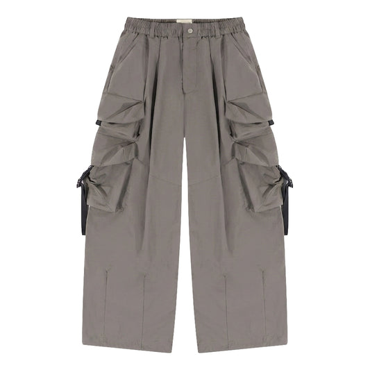 A[S]USL MULTI POCKETS BALLOON PANTS-GREY