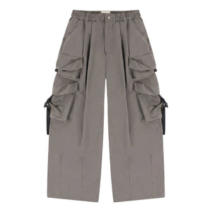 A[S]USL MULTI POCKETS BALLOON PANTS-GREY