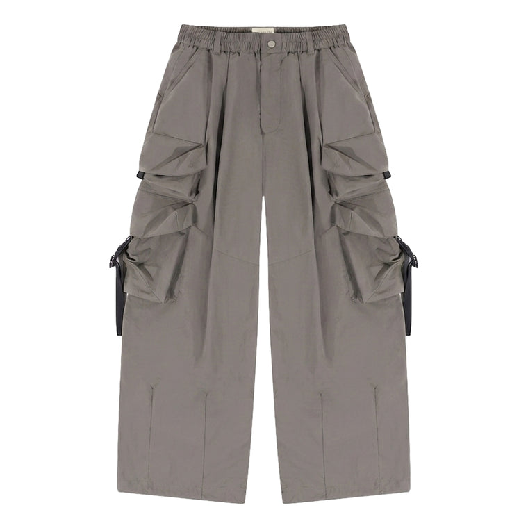 A[S]USL MULTI POCKETS BALLOON PANTS-GREY