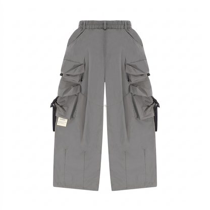 A[S]USL MULTI POCKETS BALLOON PANTS-GREY