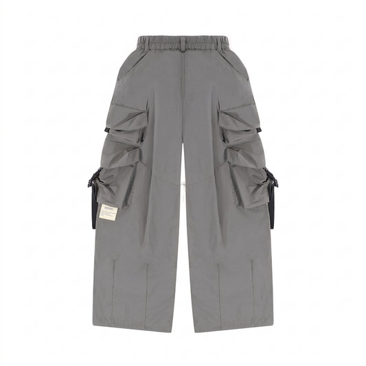 A[S]USL MULTI POCKETS BALLOON PANTS-GREY