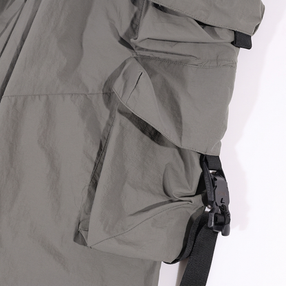 A[S]USL MULTI POCKETS BALLOON PANTS-GREY