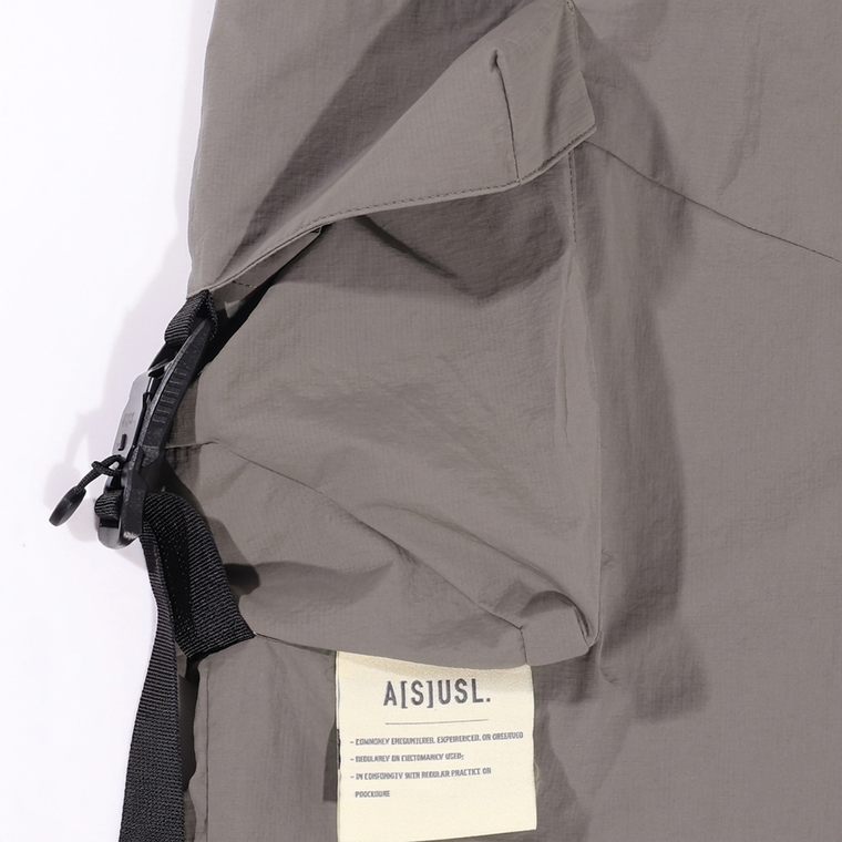 A[S]USL MULTI POCKETS BALLOON PANTS-GREY