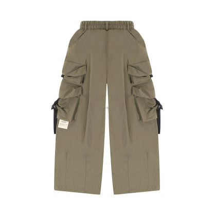 A[S]USL MULTI POCKETS BALLOON PANTS-OLIVE