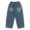 NEUTRAL SOCIETY MULTI POCKETS DENIM PANTS-BLUE DENIM