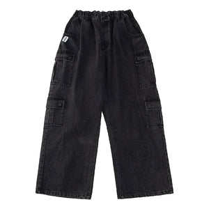 NEUTRAL SOCIETY MULTI POCKETS DENIM PANTS-BLACK DENIM