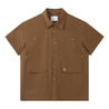 OPEN DIALOGUE MULTI POCKET SHIRT-BROWN