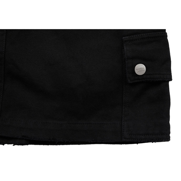 NEUTRAL SOCIETY MULTI POCKETS MINI SKIRT-BLACK